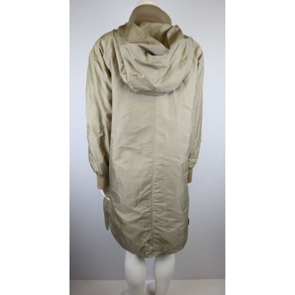 VINTAGE 80S 90S WOMEN'S BEIGE COAT - MONICA GRAY - REMOVABLE LINER & HOOD - S - Picture 8 of 13